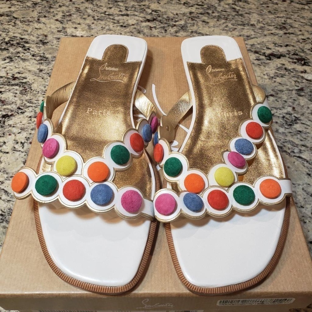 New Christian Louboutin Smarta Slide Sandal size 37 - Picture 3 of 12